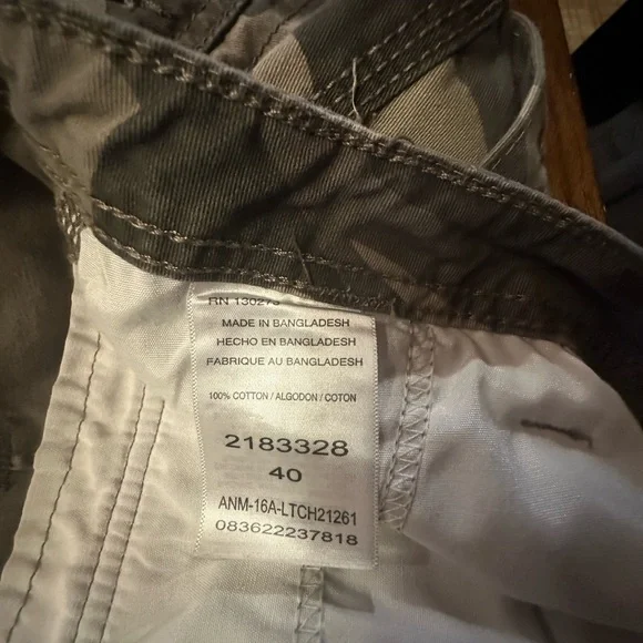 Lee Men's Gray Camouflage Cargo Shorts Size 40 - Picture 5 of 5